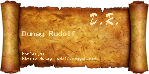 Dunay Rudolf névjegykártya