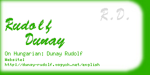 rudolf dunay business card